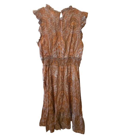 Good Hart By Matilda Jane Midi Dress L Womens Pink Brown Cottage Core Sleeveless - Picture 6 of 6